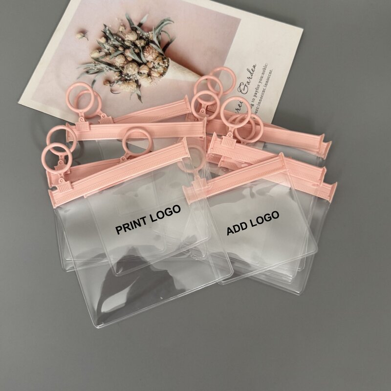 Plastic Zipper Bags Manufacturer - PVC Transparent Pink for Rings