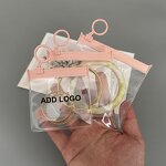 Plastic Zipper Bags Manufacturer - PVC Transparent Pink for Rings