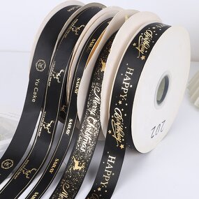 Gift Ribbons Manufacturer - Customization 12mm 100 Yard Black for Flowers