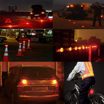 LED Road Flares - Manufacturer - Synchronized 6 Pack USB Rechargeable Magnetic V16 Safety