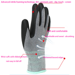 Safety Work Gloves - Manufacturer - 15 Gauge Leather Touchscreen Nitrile Coated Nylon Spandex