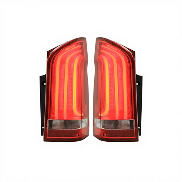LED Tail Light Assembly - Manufacturer - Mercedes Vito 16-21 V260 Red Lens Flowing Turn