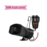 Car Siren Horn - Manufacturer - 100W 7-Tone 130dB MIC Firefighter Ambulance 12V CJB-001