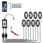 RGB Car Rock Lights - Manufacturer - 4-14 Pods App Remote IP68 Underglow Wheel Truck ATV
