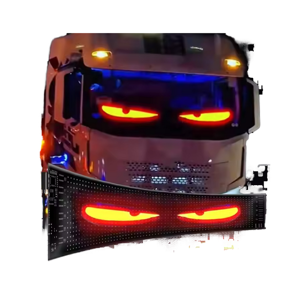 RGB LED Matrix Panel - Manufacturer - Custom Animation 24V Programmable Devil Eye App Logo