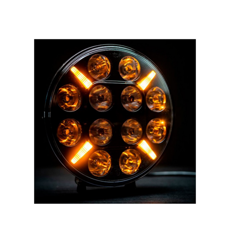 Off Road LED Light - Manufacturer - 120W 9inch Amber DRL 6000LM 4000K Round Car Lamp