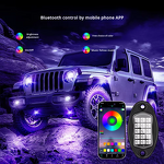 RGB Car Rock Lights - Manufacturer - 4-14 Pods App Remote IP68 Underglow Wheel Truck ATV