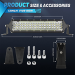 LED Work Light Strip - Manufacturer - 12-Inch Ultra-Thin 408W 12-60V Off-road Truck Flood