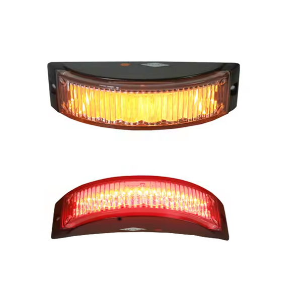 Semicircular Strobe Light - Manufacturer - 5.6 Inch 8 LED 3W Amber Red Blue White Warn