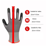 Safety Work Gloves - Manufacturer - 15 Gauge Leather Touchscreen Nitrile Coated Nylon Spandex