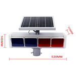 Solar Traffic Warning Light - Manufacturer - Emergency Road Safety Red Blue Strobe Motorway