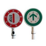 LED Traffic Stop Sign - Manufacturer - Go Stop Red Green Arrow Flashing Battery Portable
