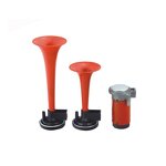 Air Horn - Manufacturer - Hilmo 12V 2 Tube Silver Truck Train Boat IP66 4A Tweeter