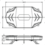 LED Emergency Lightbar - Manufacturer - Blue Amber Ambulance Strobe Mini Lightbar Warn