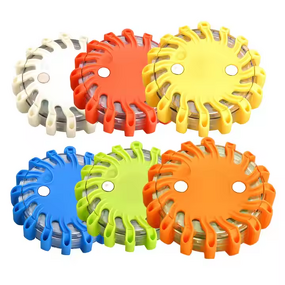 LED Road Flares - Manufacturer - Synchronized 6 Pack USB Rechargeable Magnetic V16 Safety
