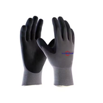 Safety Work Gloves - Manufacturer - 15 Gauge Leather Touchscreen Nitrile Coated Nylon Spandex