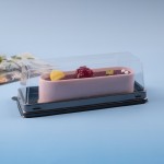 甜点盒工厂-方形塑料吸塑布丁盒