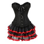 Burlesque Corset Skirt Set - Manufacturer - ChaoRong Plus Size Victorian Fashion Gowns Corselet