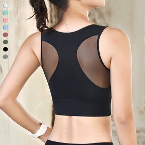 Padded Yoga Crop Top - Manufacturer - Gym Sport Bra Breathable Fitness Running Vest Underwear