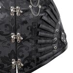 Steampunk Overbust Corset - Manufacturer - Embroidery Black Gothic Clothing Women Clubwear Corselet