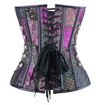 Vintage Punk Goth Corset - Manufacturer - Sexy Purple Steampunk Overbust Bodice Plus Size Corsage