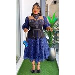 African Dashiki Evening Gown - Manufacturer - 2024 Spring Wedding Party Plus Size Ankara Robe