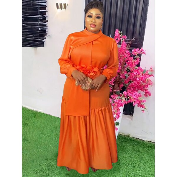 Dubai Turkey Muslim Gown - Manufacturer - MD Plus Size African Long Sleeve Evening Dresses