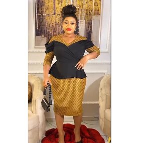 MD African Bodycon Gown - Manufacturer - Plus Size Wedding Party Long Luxury Ankara Dress