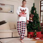 Christmas Parent-child Pajamas - Manufacturer - 2024 European American Plaid Deer Printed Home Set