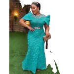 African Sequin Long Dress - Manufacturer - 2024 Plus Size Luxury Wedding Party Ankara Clothing