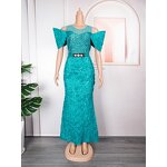 African Sequin Long Dress - Manufacturer - 2024 Plus Size Luxury Wedding Party Ankara Clothing