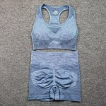 2PCS Seamless Yoga Set - Manufacturer - Sports Bra High Waist Shorts Fitness Gym Clothes Outfits