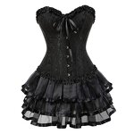 Burlesque Corset Skirt Set - Manufacturer - ChaoRong Plus Size Victorian Fashion Gowns Corselet