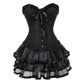 Burlesque Corset Skirt Set - Manufacturer - ChaoRong Plus Size Victorian Fashion Gowns Corselet