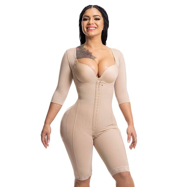 Sleeved Post Op Fajas - Manufacturer - No Bra Crotch Zipper Slimming Bodyshaper Women Underwear
