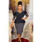 MD African Bodycon Gown - Manufacturer - Plus Size Wedding Party Long Luxury Ankara Dress