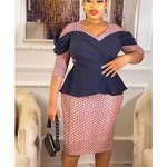 MD African Bodycon Gown - Manufacturer - Plus Size Wedding Party Long Luxury Ankara Dress