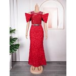 African Sequin Long Dress - Manufacturer - 2024 Plus Size Luxury Wedding Party Ankara Clothing