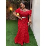 African Sequin Long Dress - Manufacturer - 2024 Plus Size Luxury Wedding Party Ankara Clothing