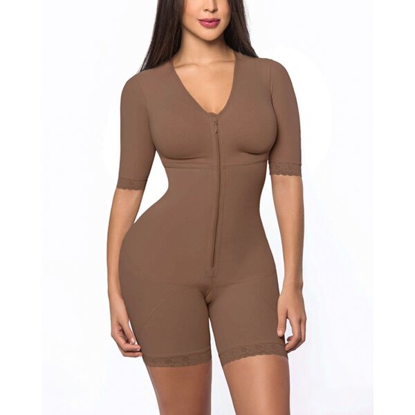 Post Surgery Fajas Bodysuit - Manufacturer - Colombianas Flatten Abdomen Zipper Reductoras Mujer