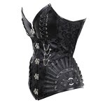 Steampunk Overbust Corset - Manufacturer - Embroidery Black Gothic Clothing Women Clubwear Corselet