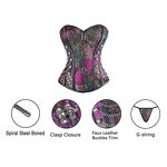 Vintage Punk Goth Corset - Manufacturer - Sexy Purple Steampunk Overbust Bodice Plus Size Corsage