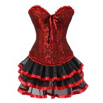 Burlesque Corset Skirt Set - Manufacturer - ChaoRong Plus Size Victorian Fashion Gowns Corselet