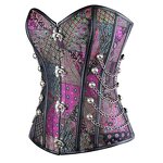 Vintage Punk Goth Corset - Manufacturer - Sexy Purple Steampunk Overbust Bodice Plus Size Corsage