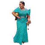 African Sequin Long Dress - Manufacturer - 2024 Plus Size Luxury Wedding Party Ankara Clothing