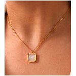 Geometric Resin Earrings - Manufacturer - Hepburn Style Gold-Plated Titanium Steel Minimalist Women's