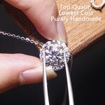 Diamond Pendant Necklace - Manufacturer - AKICE 14K White Gold Lab Grown Diamonds Women's Gift