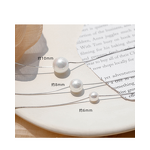 18K Gold Pearl Earrings - Manufacturer - 925 Sterling Silver Trendy Classic Party Fashion Jewelry