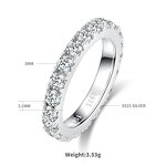 1CT Moissanite Wedding Band - Manufacturer - S925 Silver Romantic Engagement Ring Girlfriend Fiancée Gift