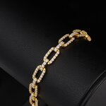 Moissanite Link Bracelet - Manufacturer - AKICE 925 Silver 18K Gold 3CT Oval Luxury Fine Jewelry